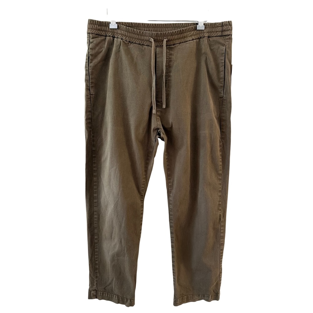 Barena Venezia Mens Drawstring Trousers Olive Brown Made in Italy Size 48x27 IT
